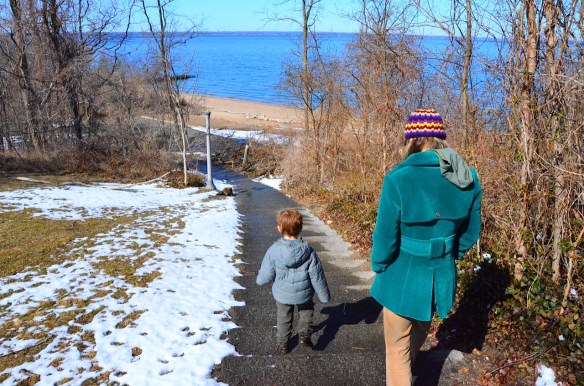 Martin and I head out into the open, looking for some fun as winter fades.