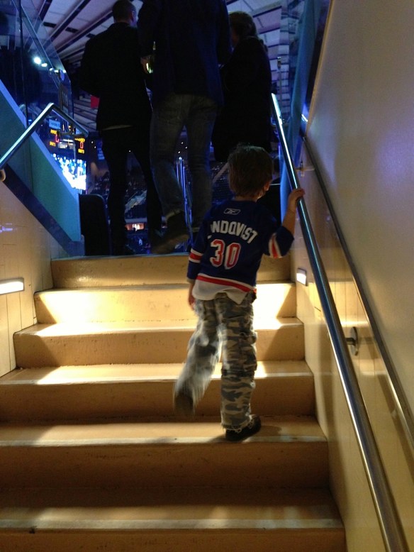 OMG! Is that Henrik Lundqvist? No, wait. It's my Martin, checking out the Garden.