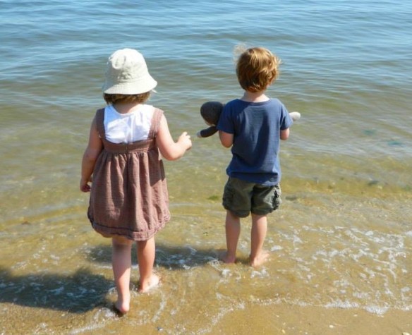 Mandy and Martin on the beach, August 2013.