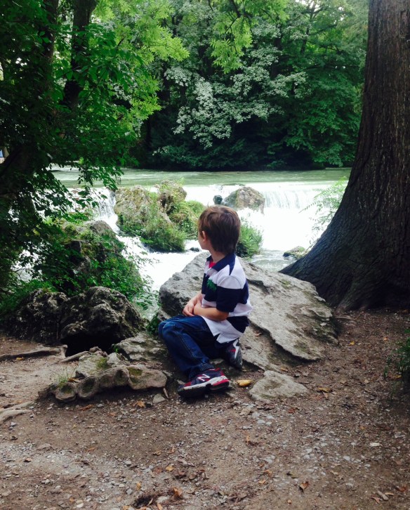 Martin, checking out the English Gardens in Munich. The setting was so photogenic that, a second after this, I handed the camera to a companion and jumped into the picture.