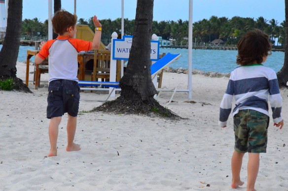 Martin and a boy he played with on the beach, Florida Keys, New Year's 2014.
