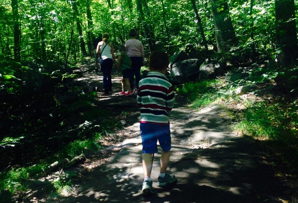 Martin hiking in the Adirondack mountains, near the Great Sacandaga Lake, August 2014.